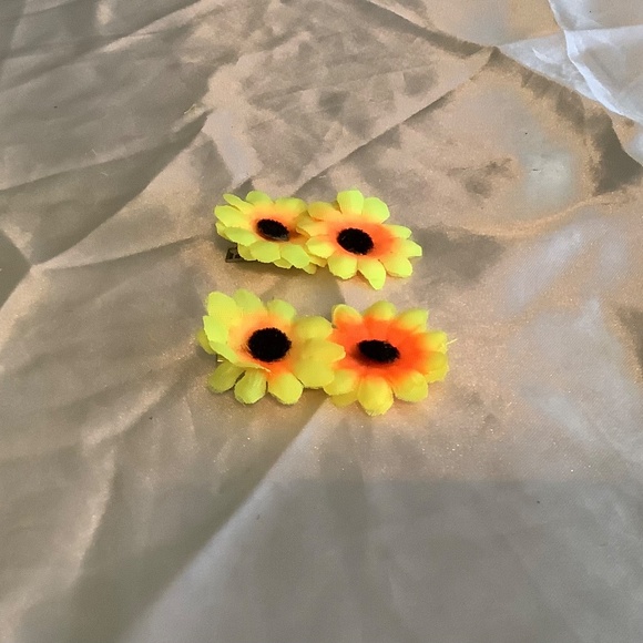 set of 2 medium sunflower alligator clips - Picture 6 of 6